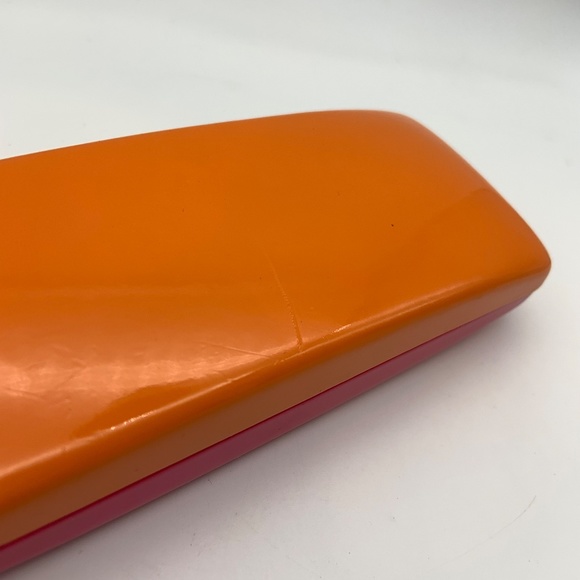 Kate Spade Women's Colorblock Pink & Orange Hard Glasses Case - Picture 7 of 13